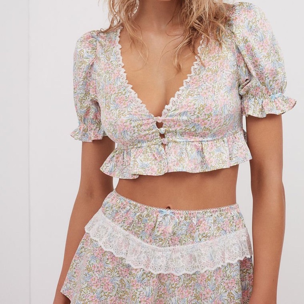 2 PIECE FOR LOVE & LEMONS Farrah Top & Short set - Picture 16 of 16